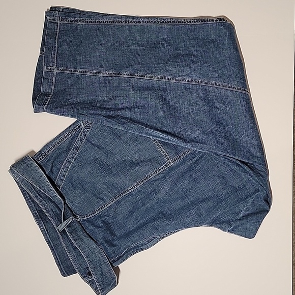 NWT Lane Bryant Chambray Belted Straight Leg Ankle Jeans Denim Pants Blue 26 - Picture 5 of 12